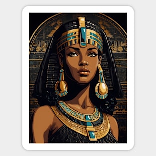 Black Cleopatra Art Sticker